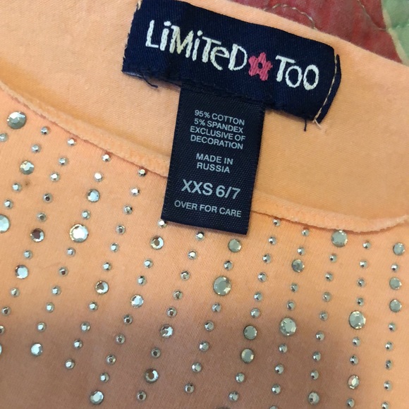 Limited Too Peach Long-Sleeved Tee - Picture 3 of 3